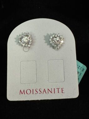 Moissanite Heart 925 Sterling Silver 1.88 CTW VVSD NWT